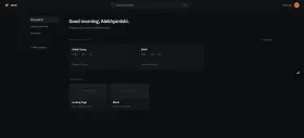 Dashboard with your projects and starter templates