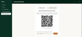Pairing two devices with a QR code